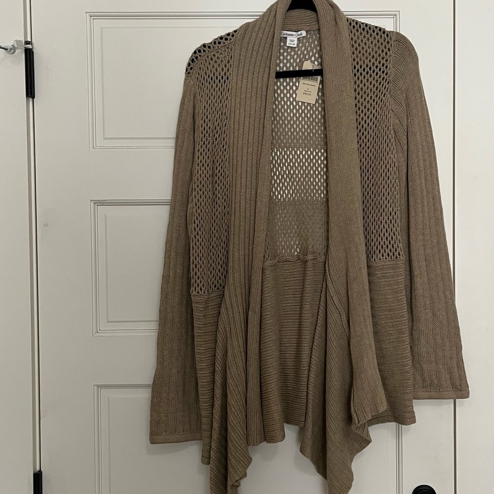Open knit duster